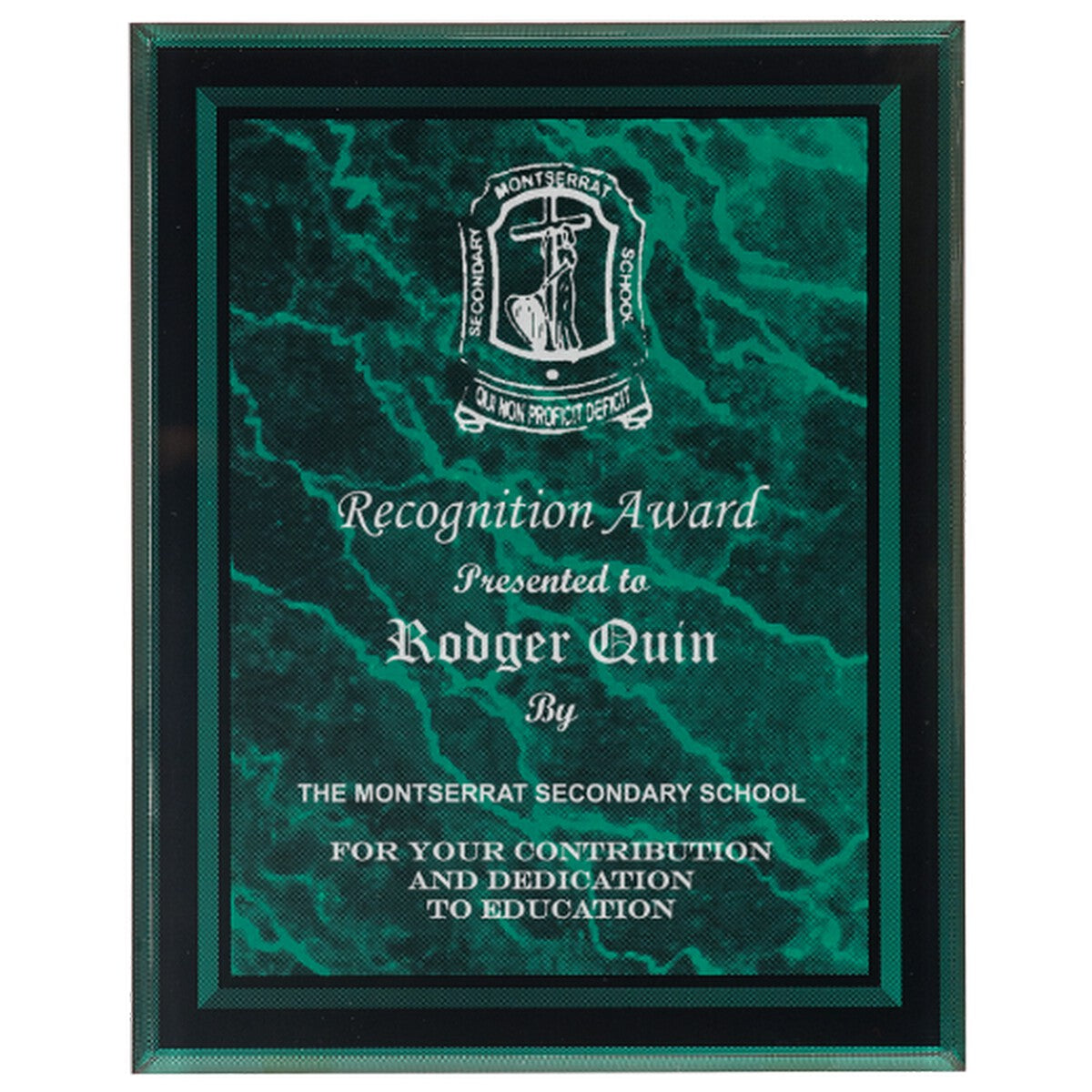 Beveled Acrylic Border Plaque