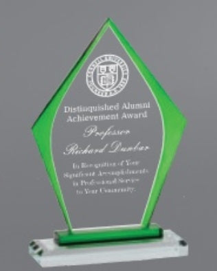 Premium Clear Glass Arrowhead with Color Accents