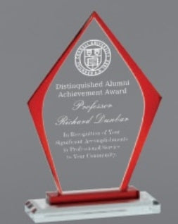 Premium Clear Glass Arrowhead with Color Accents