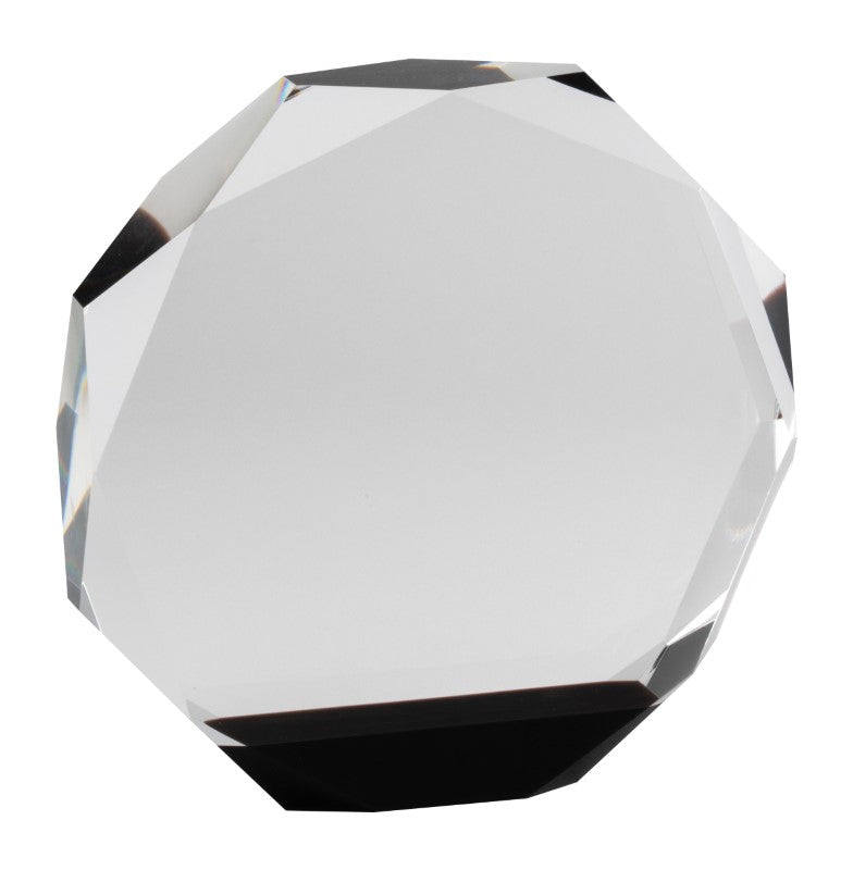 Freestanding Crystal Octagon with Color Accent