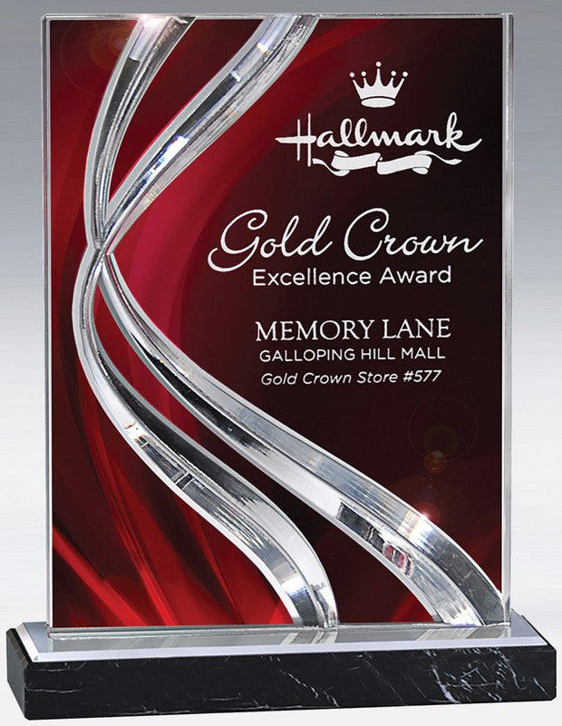 Swirl Acrylic Plaque on Base