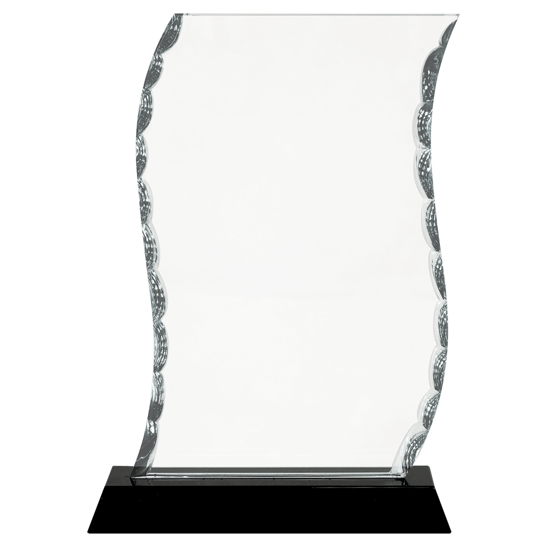 Scroll Facet Glass on Black Base
