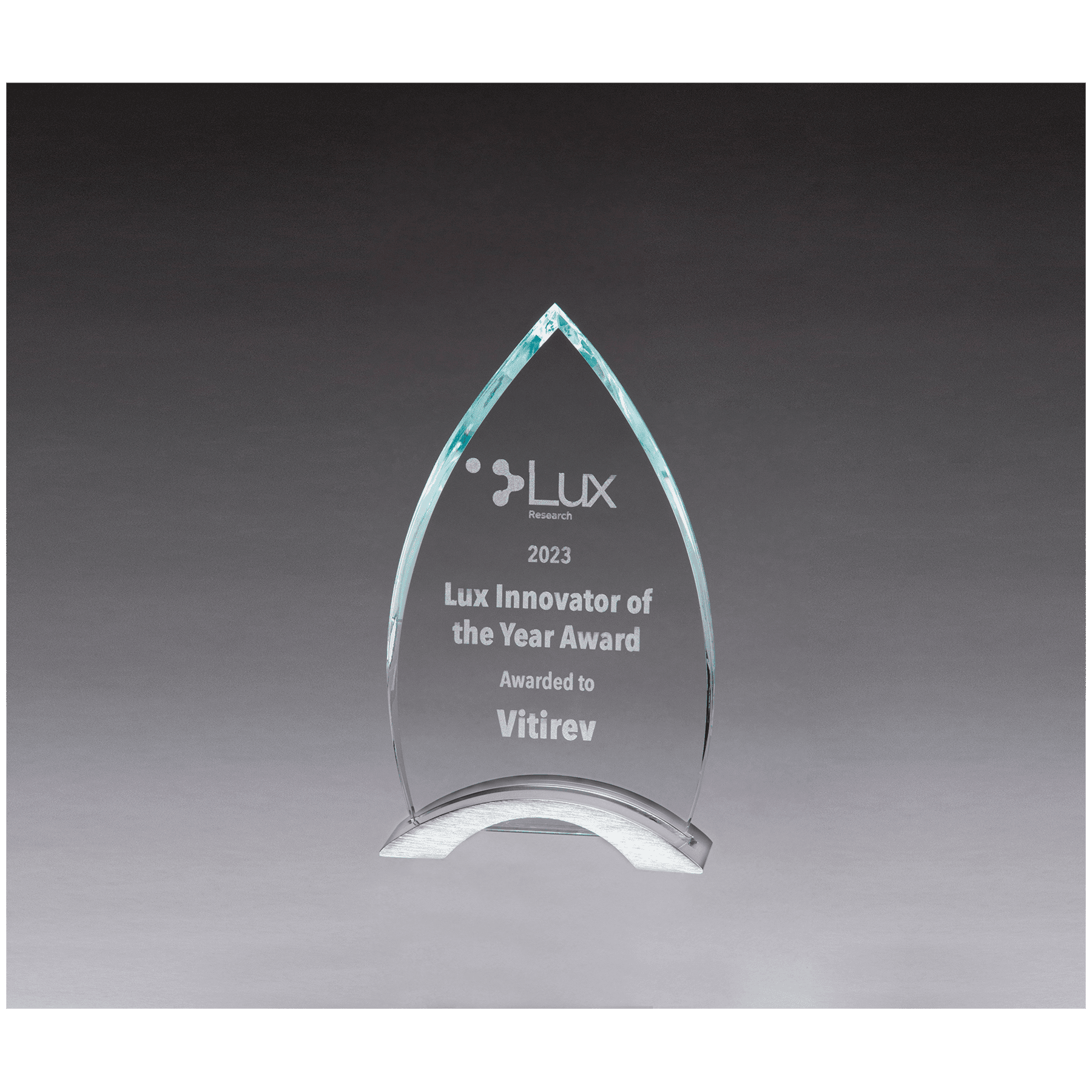 Flame Series Glass on Brush Aluminum Stand