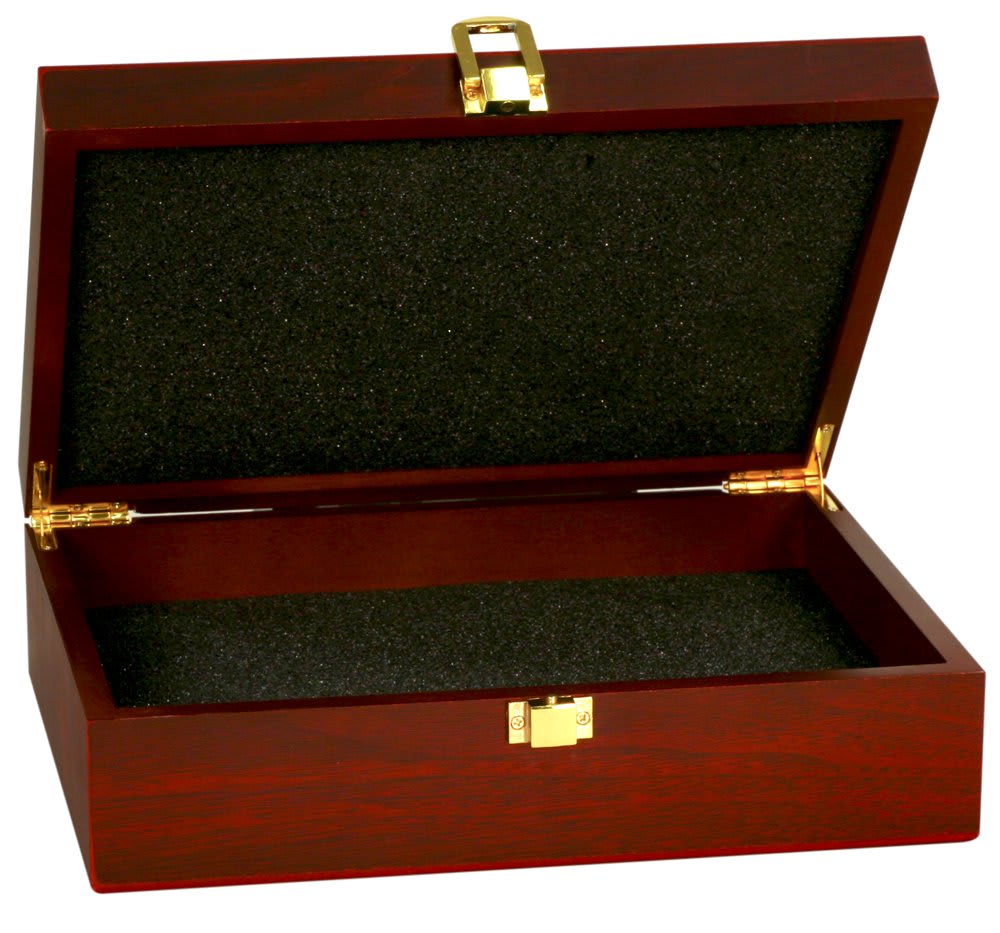 Large Rosewood Finish Gift Box