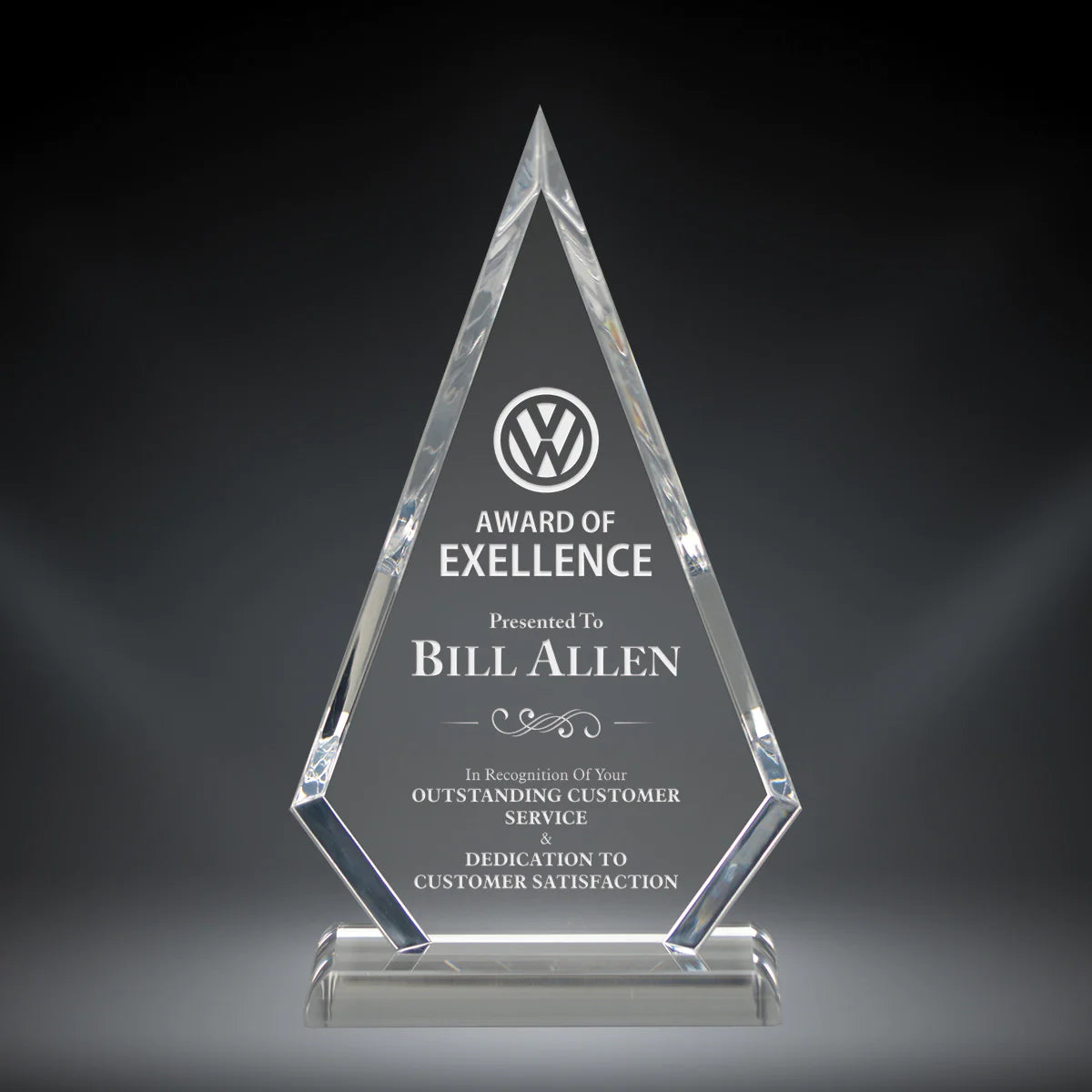 Acrylic Triangle on Base