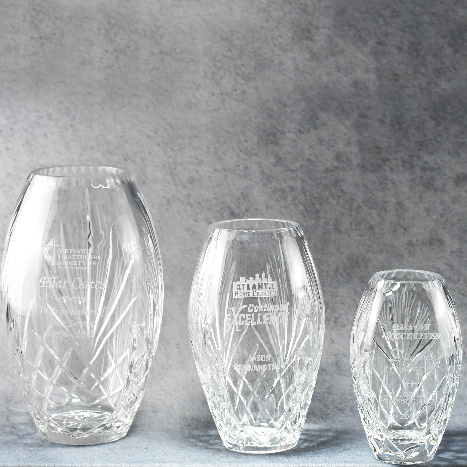 Crystal Barrel Vase