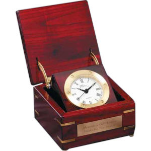 Copy of Captains Clock Encased In Cherrywood