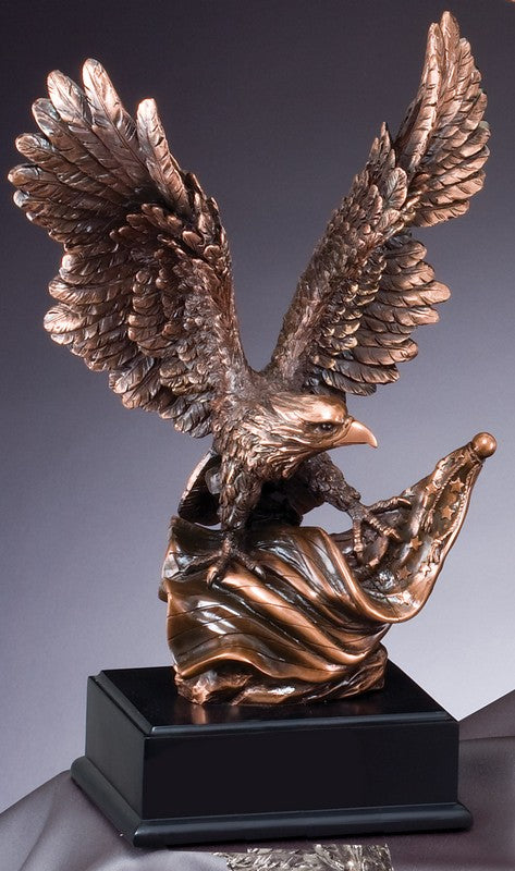 Bronze Eagle with Bronze Flag