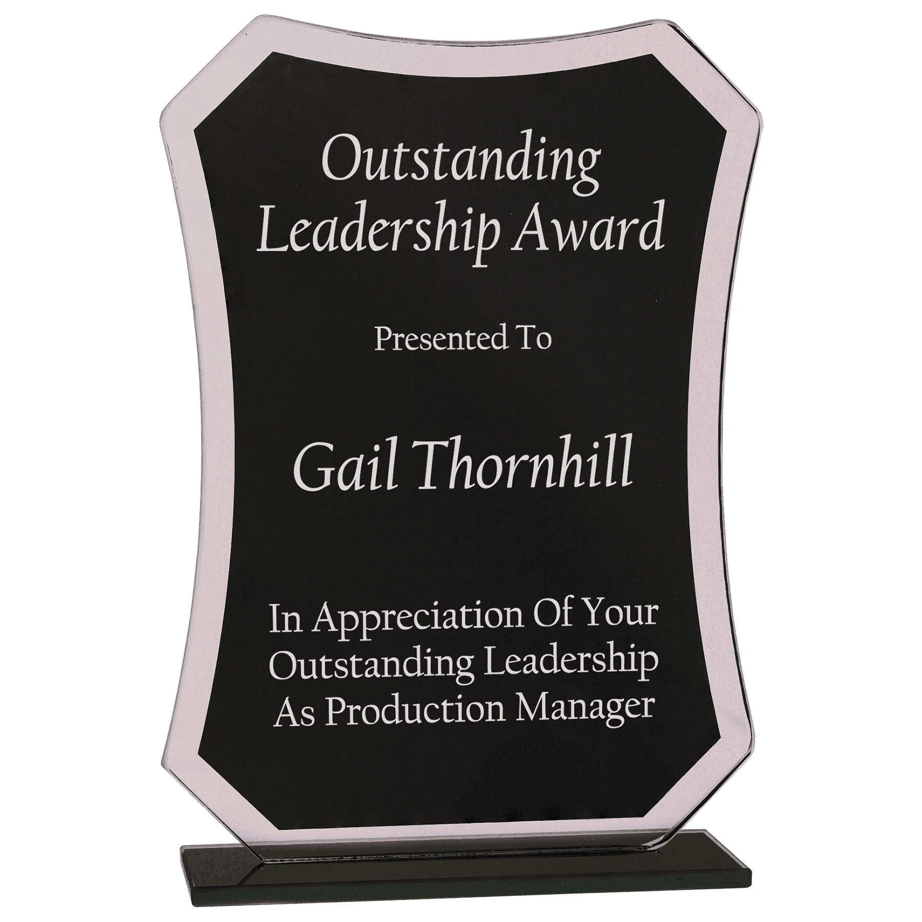 Black Reflection Glass Award