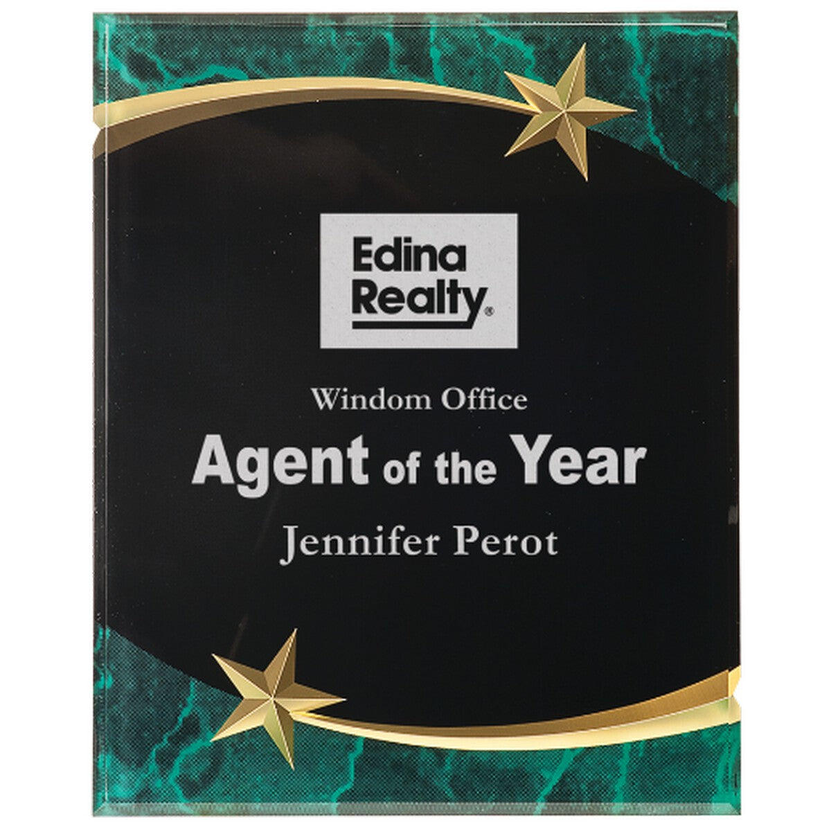 Acrylic Marble Graphic Carved Star Plaque