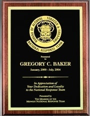 Executive Walnut Plaque with Plate
