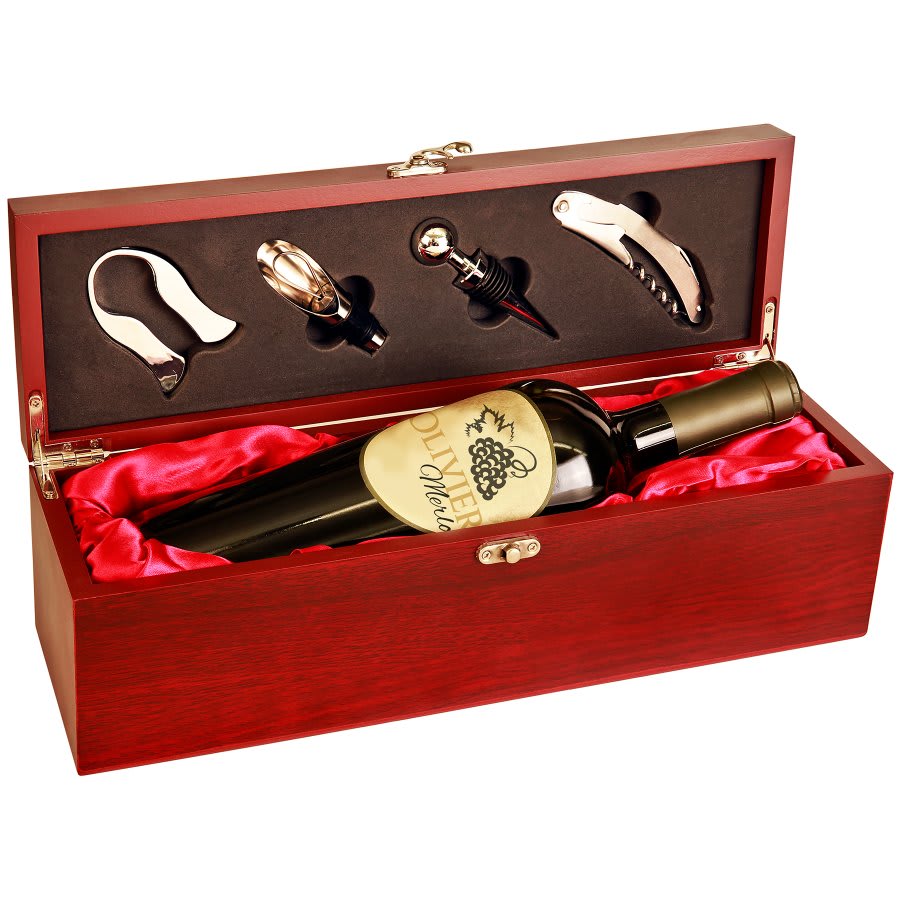 Economy Rosewood Wine Box with Tools