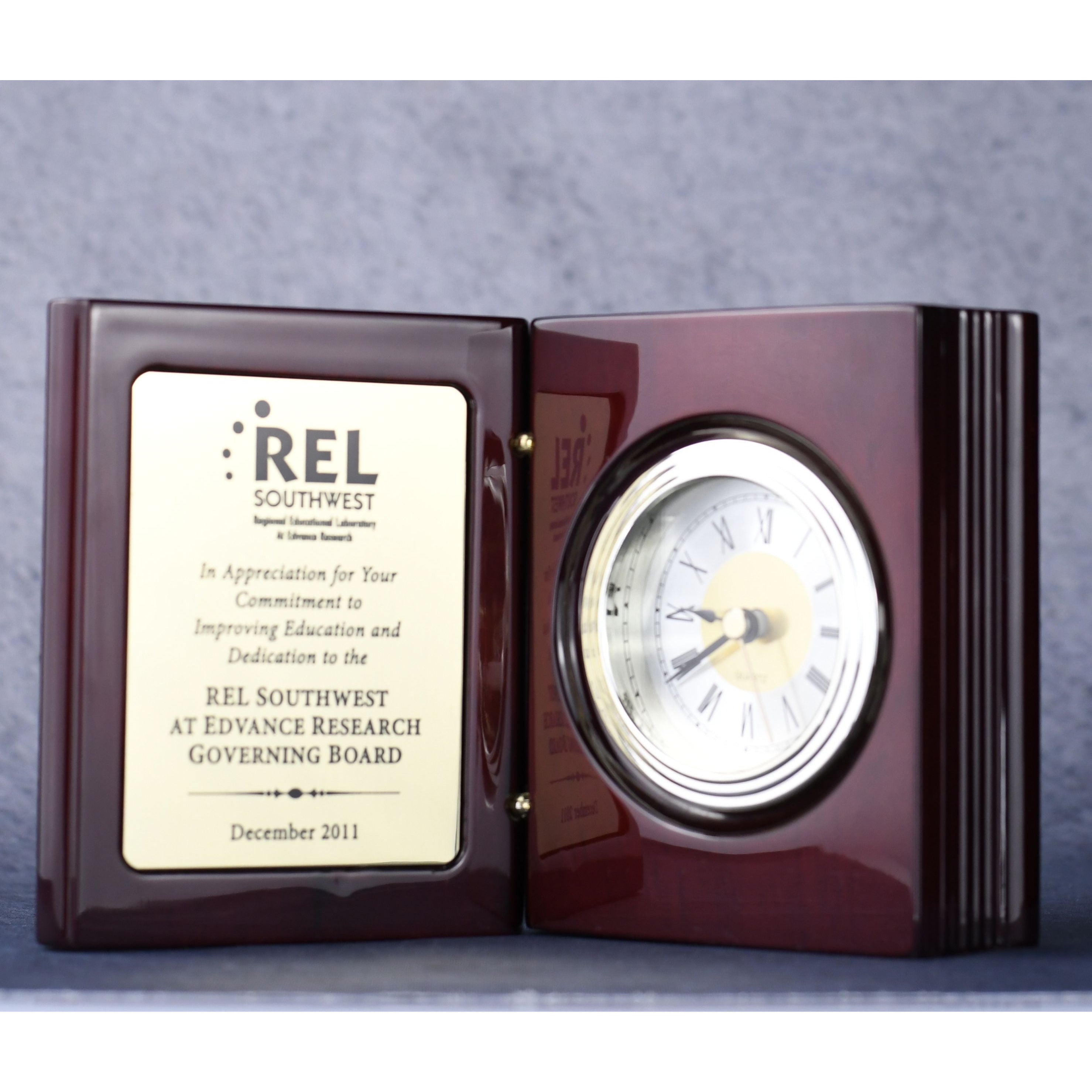 Rosewood Book Clock