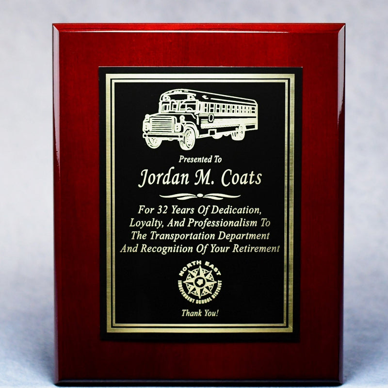 Executive Piano Finish Plaque with Plate