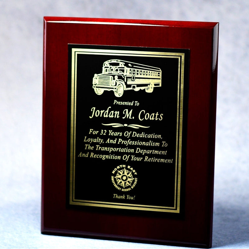 Executive Piano Finish Plaque with Plate