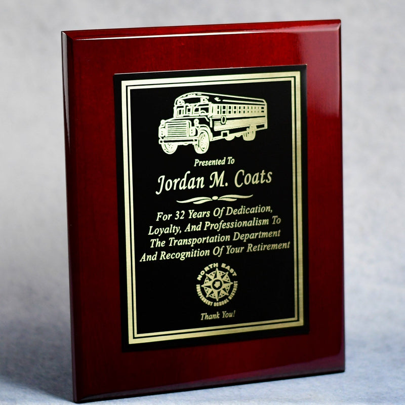 Executive Piano Finish Plaque with Plate