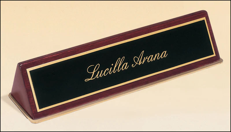 Rosewood Stained Piano Finish Nameplate
