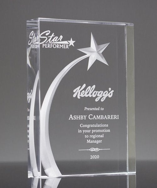 Acrylic Block with Carved Star