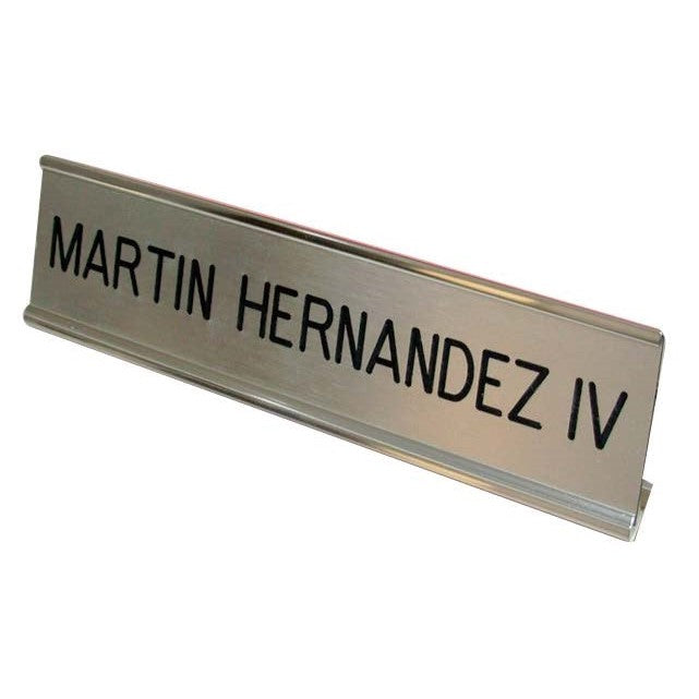 Aluminum Name Plate Holder with Plate
