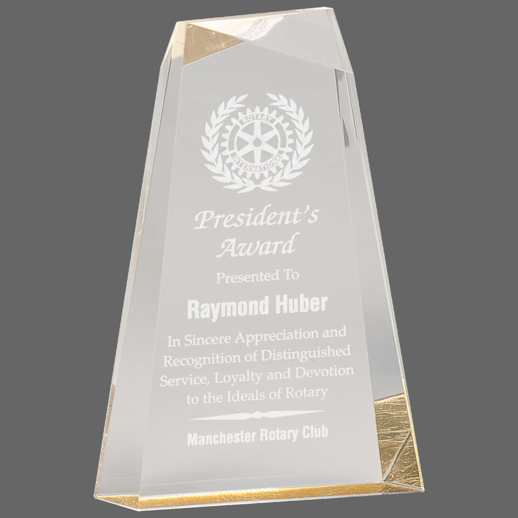 Freestanding Reflective Acrylic Wedge