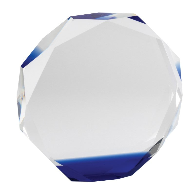 Freestanding Crystal Octagon with Color Accent