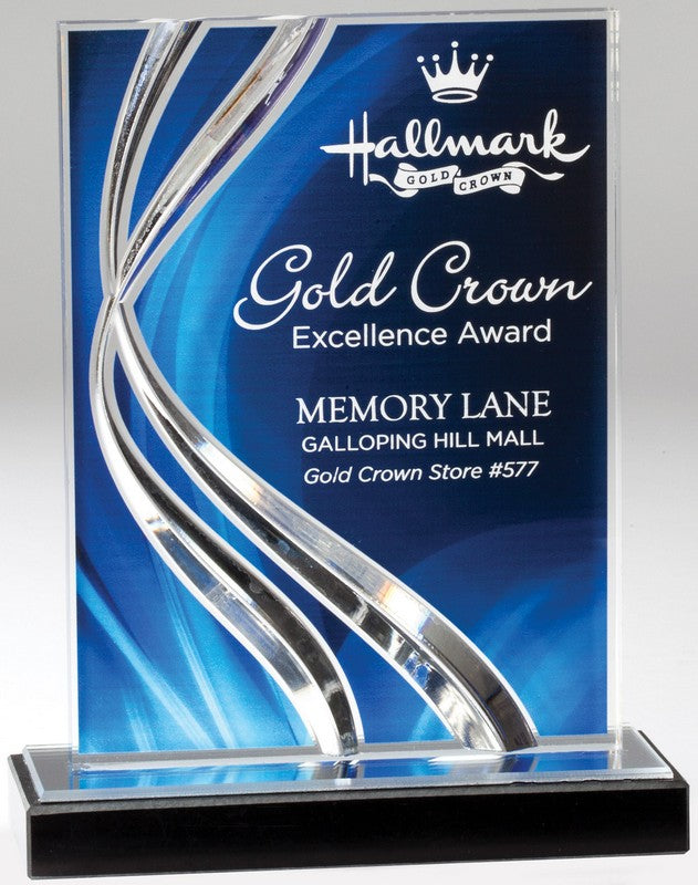 Swirl Acrylic Plaque on Base