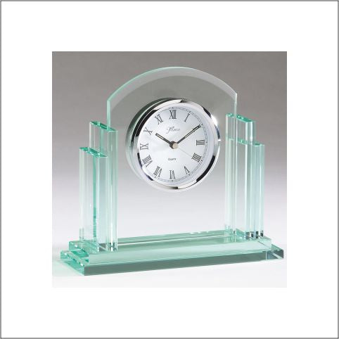 Arch Top Glass Desk Clock
