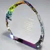 Freestanding Crystal Flame with Jeweled Edge
