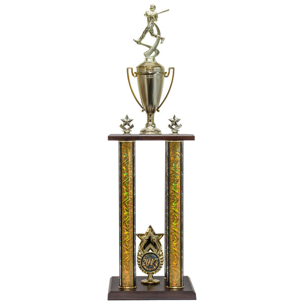 Bilateral Trophy Example Two-Tier 4 Post Trophy