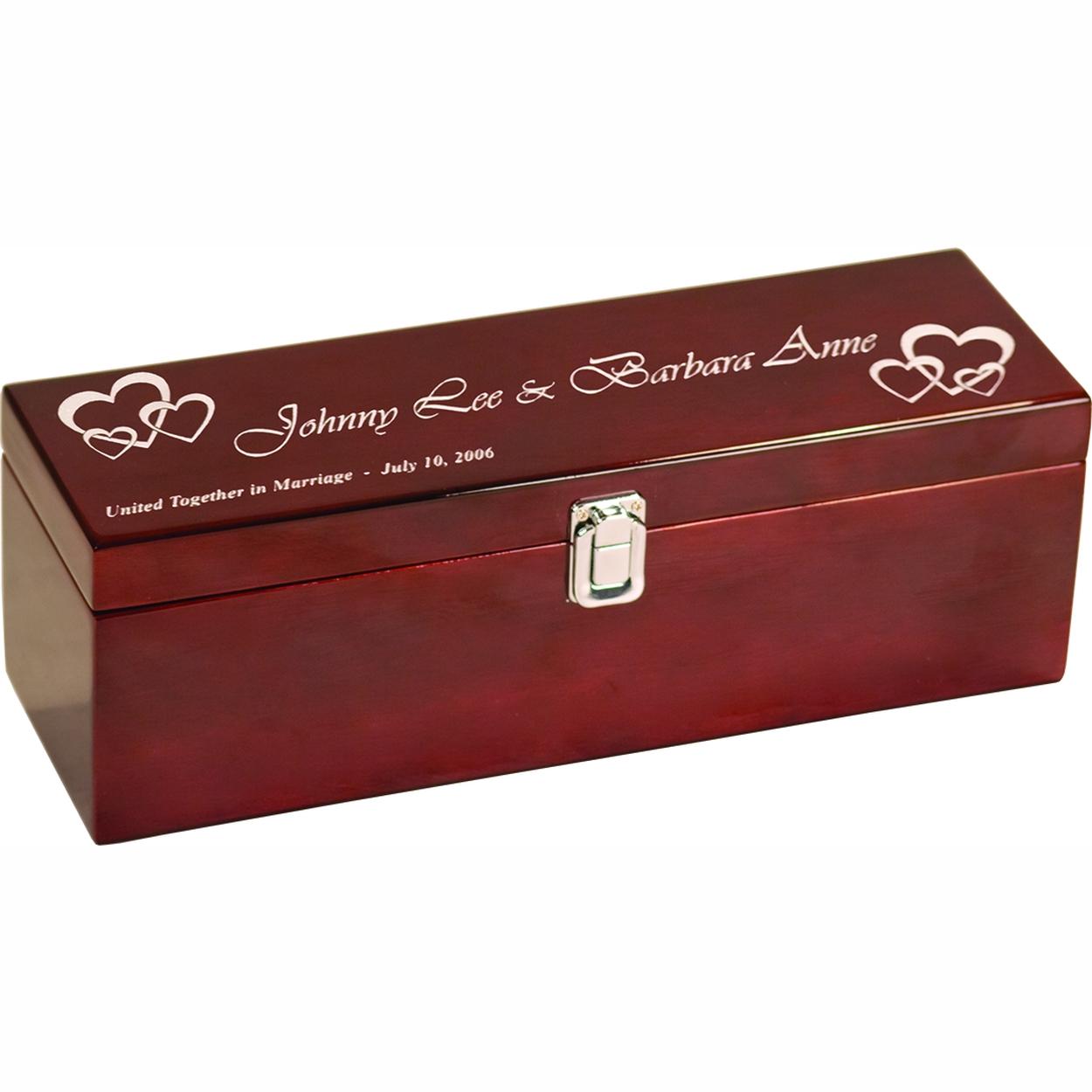 Rosewood Piano Finish Wine Box with Tools