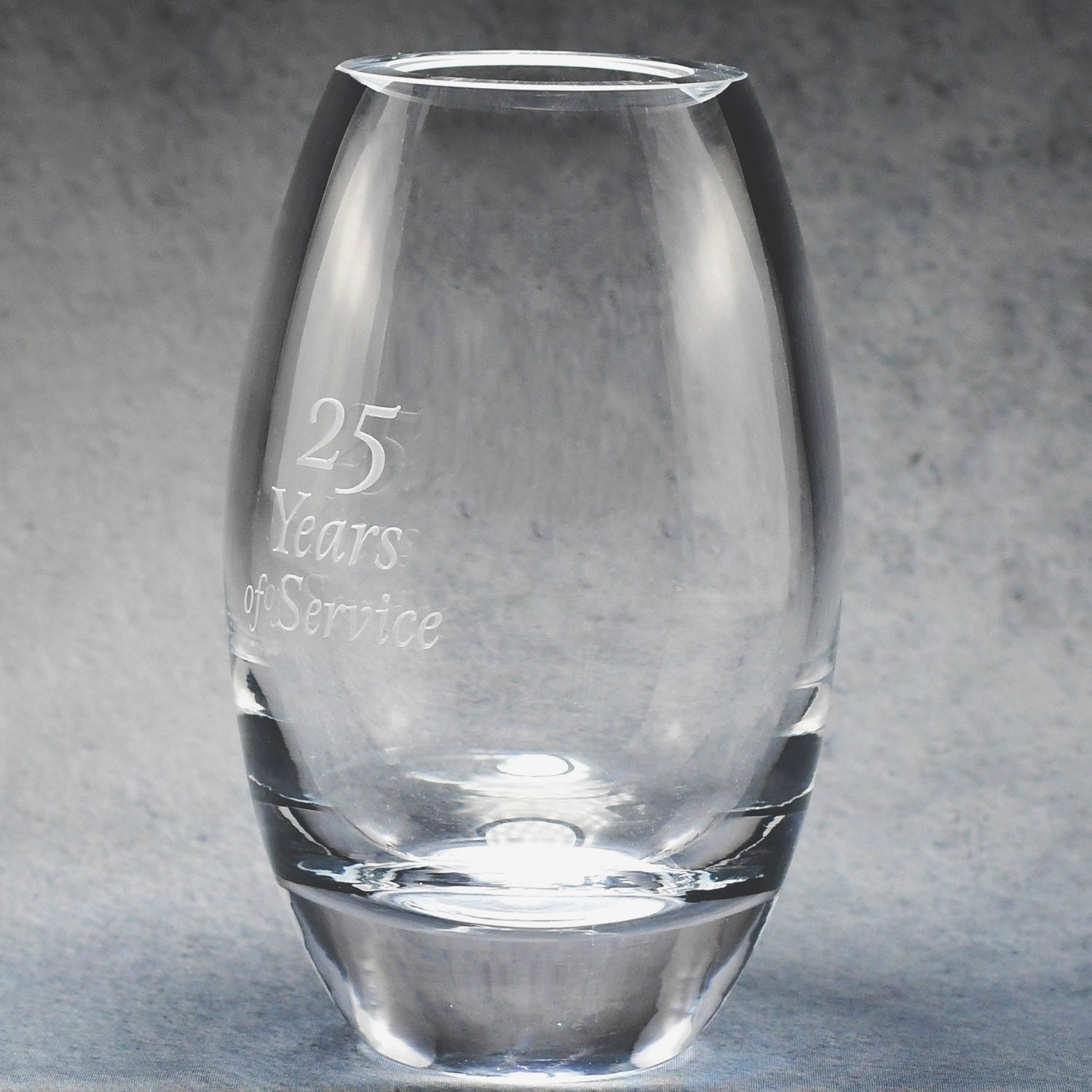 Lead Crystal Barrel Vase